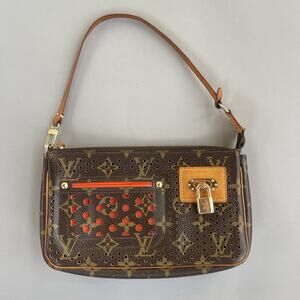 Louis Vuitton Monogram Perforated Pochette Accesoires 2006 Handbag Shoulder Bag